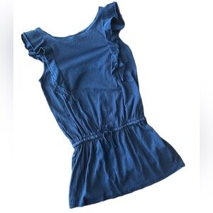 Ralph Lauren Navy Blue Ruffled Sleeveless Sundress